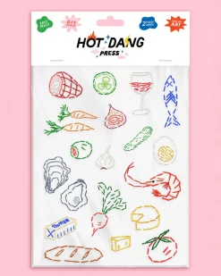 Hot Dang Press Iron-On Sheet Set Food Embroidery Online