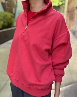 Le Bon Shoppe French Terry Noah Top - Coral Red Clearance