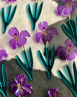 Not Picasso From The Garden Earrings - Irises Best