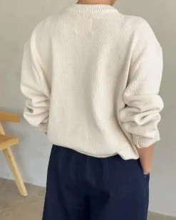 Le Bon Shoppe Gabby Cotton V-Neck Sweater - Naturel Outlet