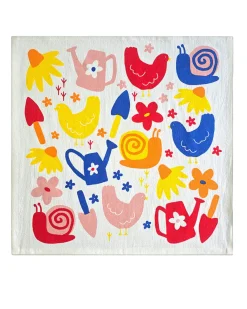 Julie Peach Tea Towel Garden Toss New
