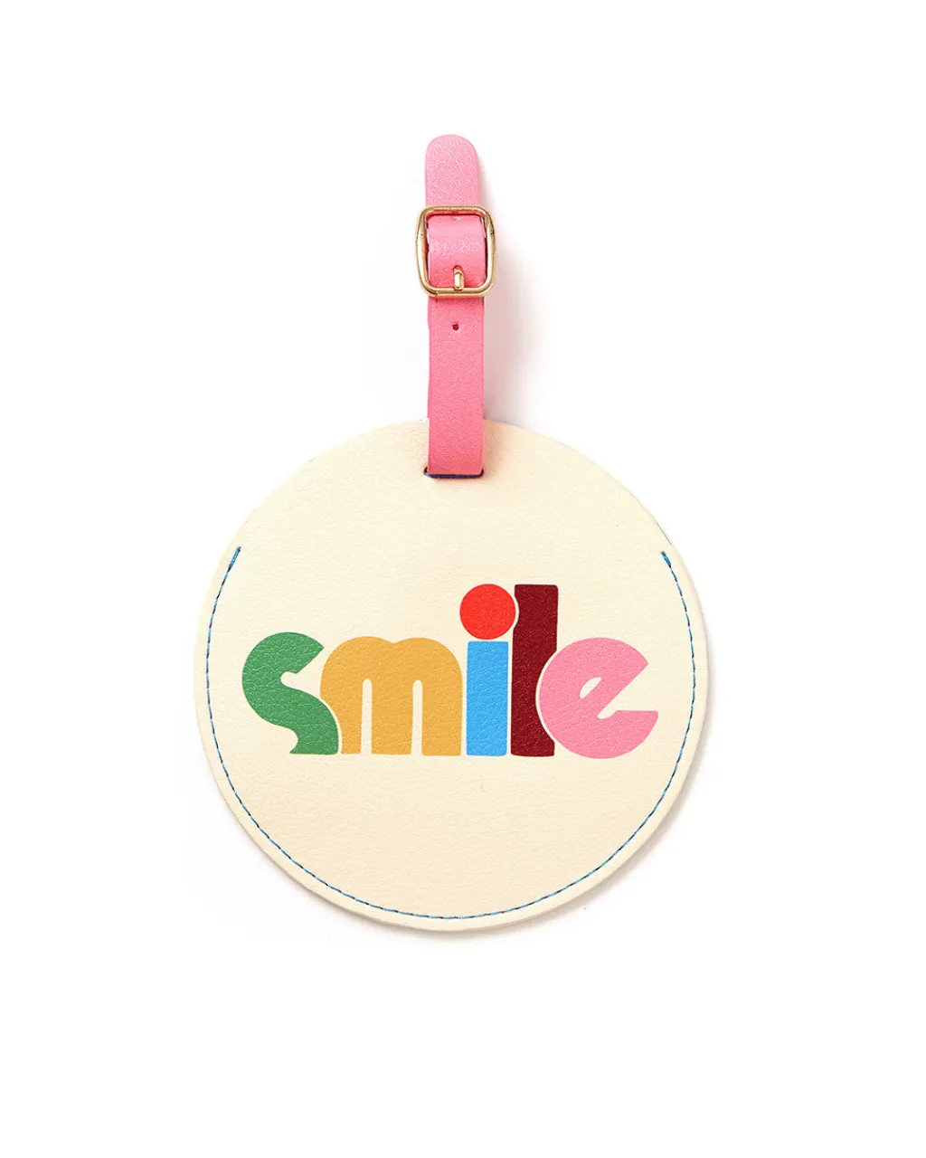 ban.do Getaway Round Luggage Tag - Smile New