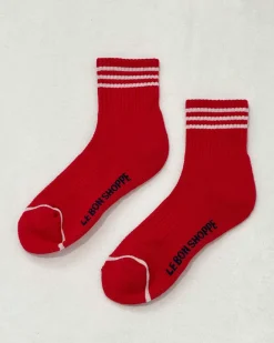 Le Bon Shoppe Girlfriend Socks - Scarlet New