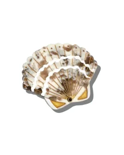 Solar Eclipse Hand-Painted Compact Mirror Seashell New