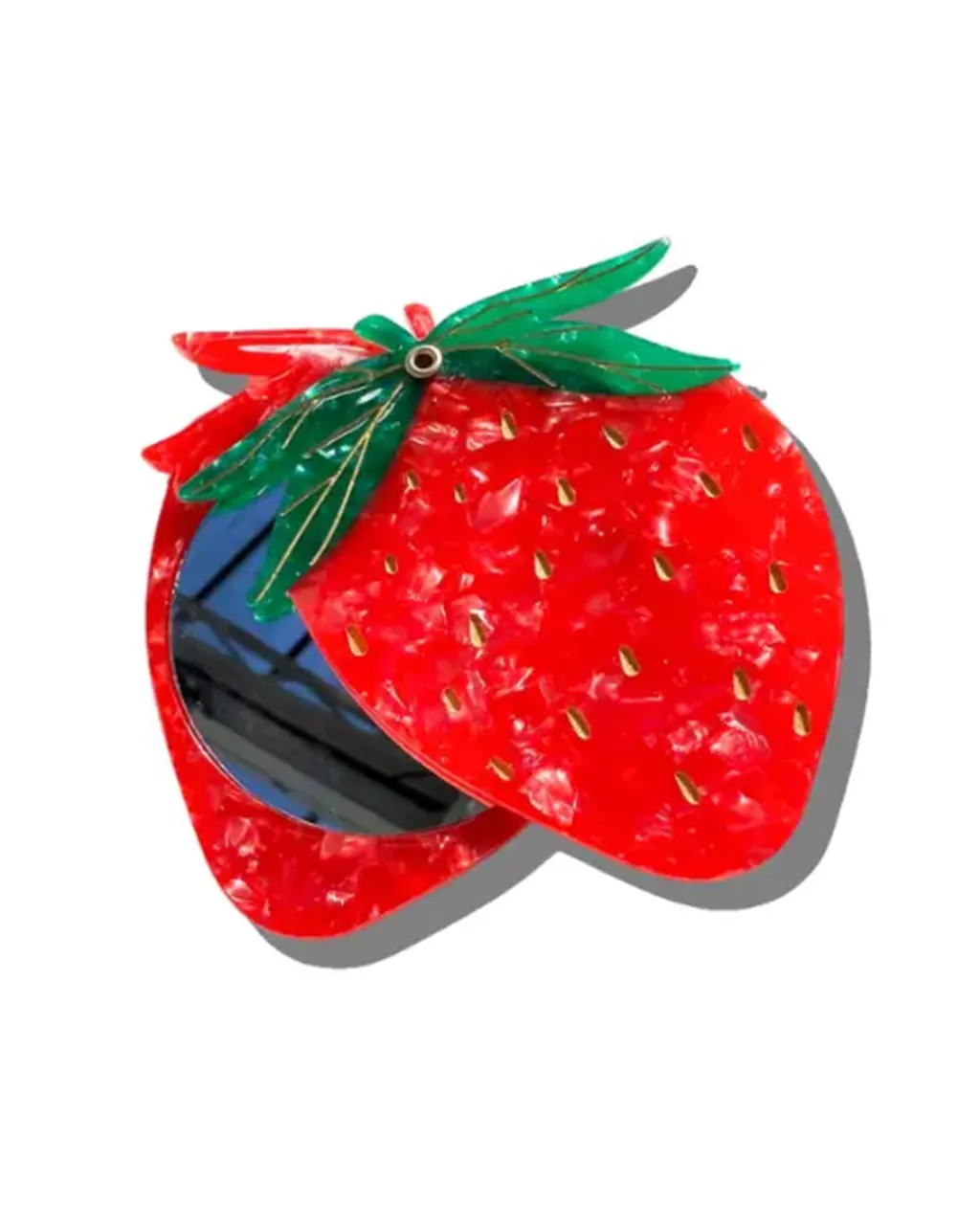 Solar Eclipse Hand-Painted Compact Mirror Strawberry Outlet