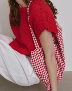 Le Bon Shoppe Happy Carry Bag - Red Gingham