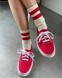 Le Bon Shoppe Her Varsity Socks - Red Varsity Red Online
