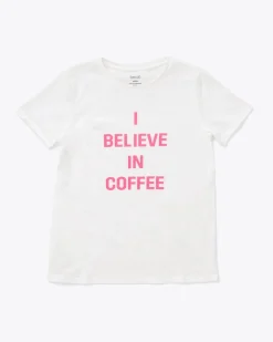 ban.do I Believe in Coffee Tee - Pink Hot