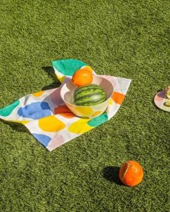 Poketo Linen Tea Towel Set - Stripes And Boulders