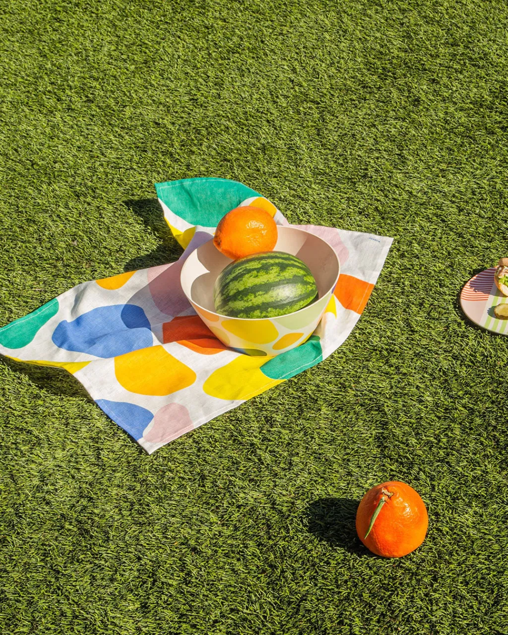 Poketo Linen Tea Towel Set - Stripes And Boulders
