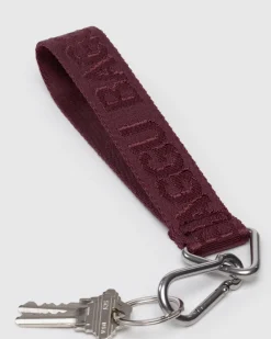 Baggu Logo Keychain - Mahogany Discount