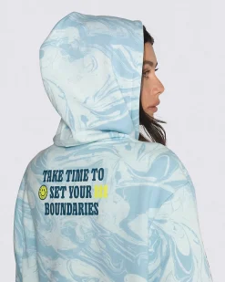 Vans Marble Print Hoodie - Blue Glow Best
