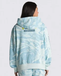 Vans Marble Print Hoodie - Blue Glow Best