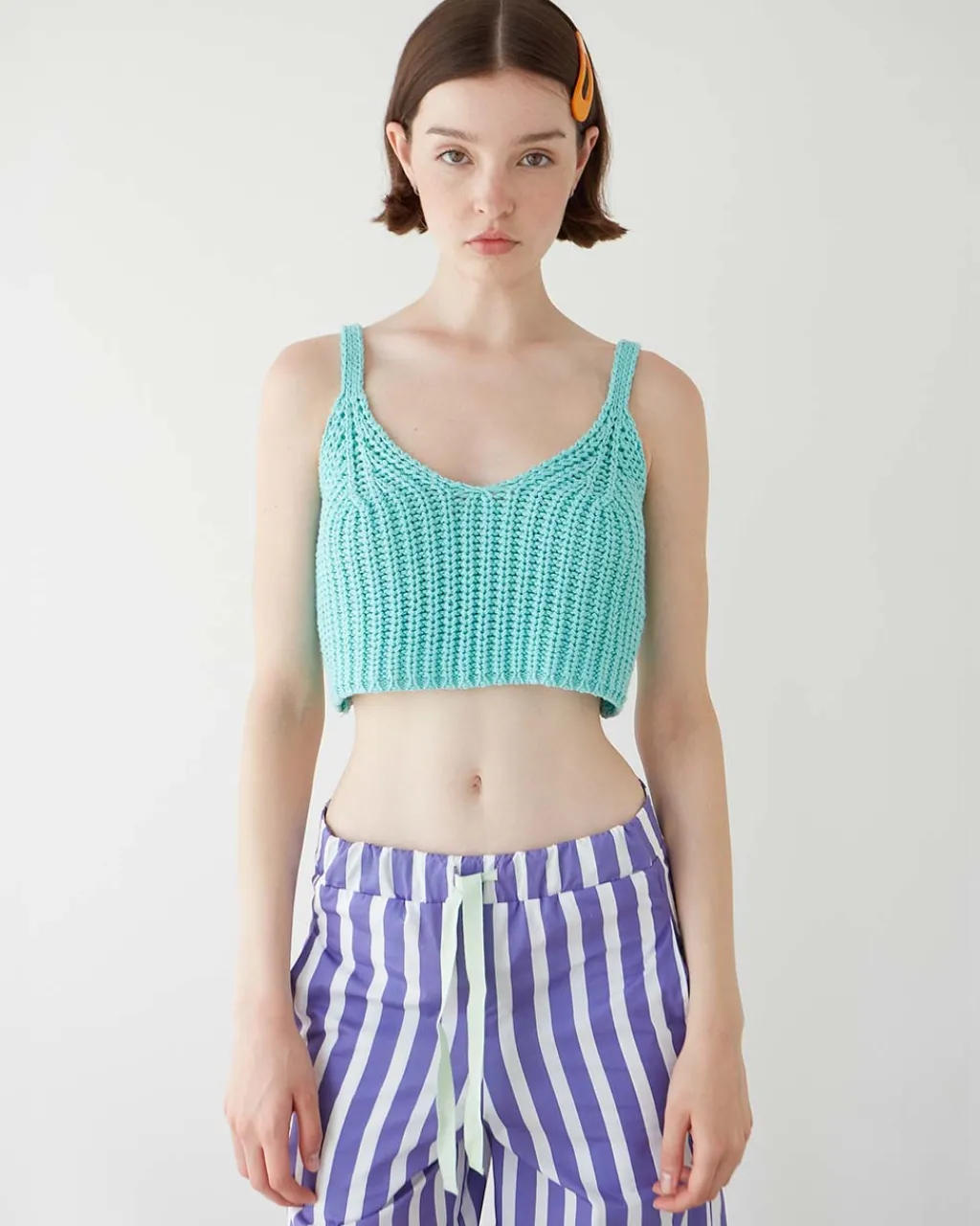Dr. Bloom Mariquita Knitted Top - Aqua Clearance