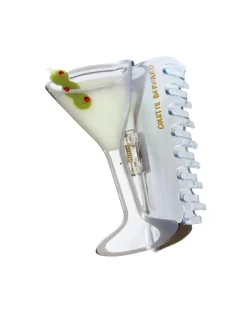 Colette Bernard Hair Claw Martini Glass New