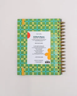 ban.do Medium 12-Month Annual Planner - Green Plaid Online
