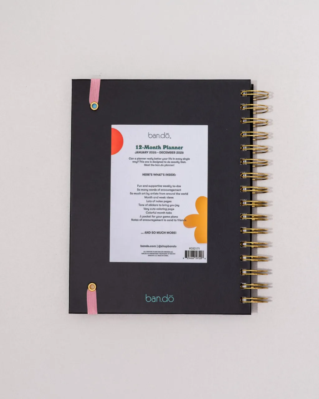 ban.do Medium 12-Month Annual Planner - Thrilled to Be Here Sale