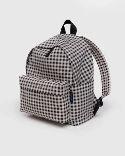 Baggu Medium Nylon Backpack - Black & White Gingham Discount