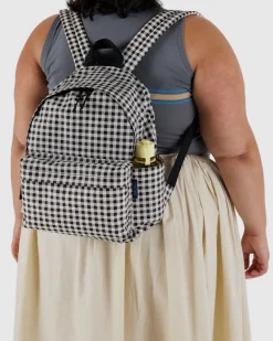Baggu Medium Nylon Backpack - Black & White Gingham Discount