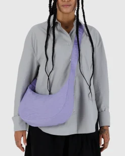 Baggu Medium Nylon Crescent Bag w/ Key Leash - Wisteria Hot