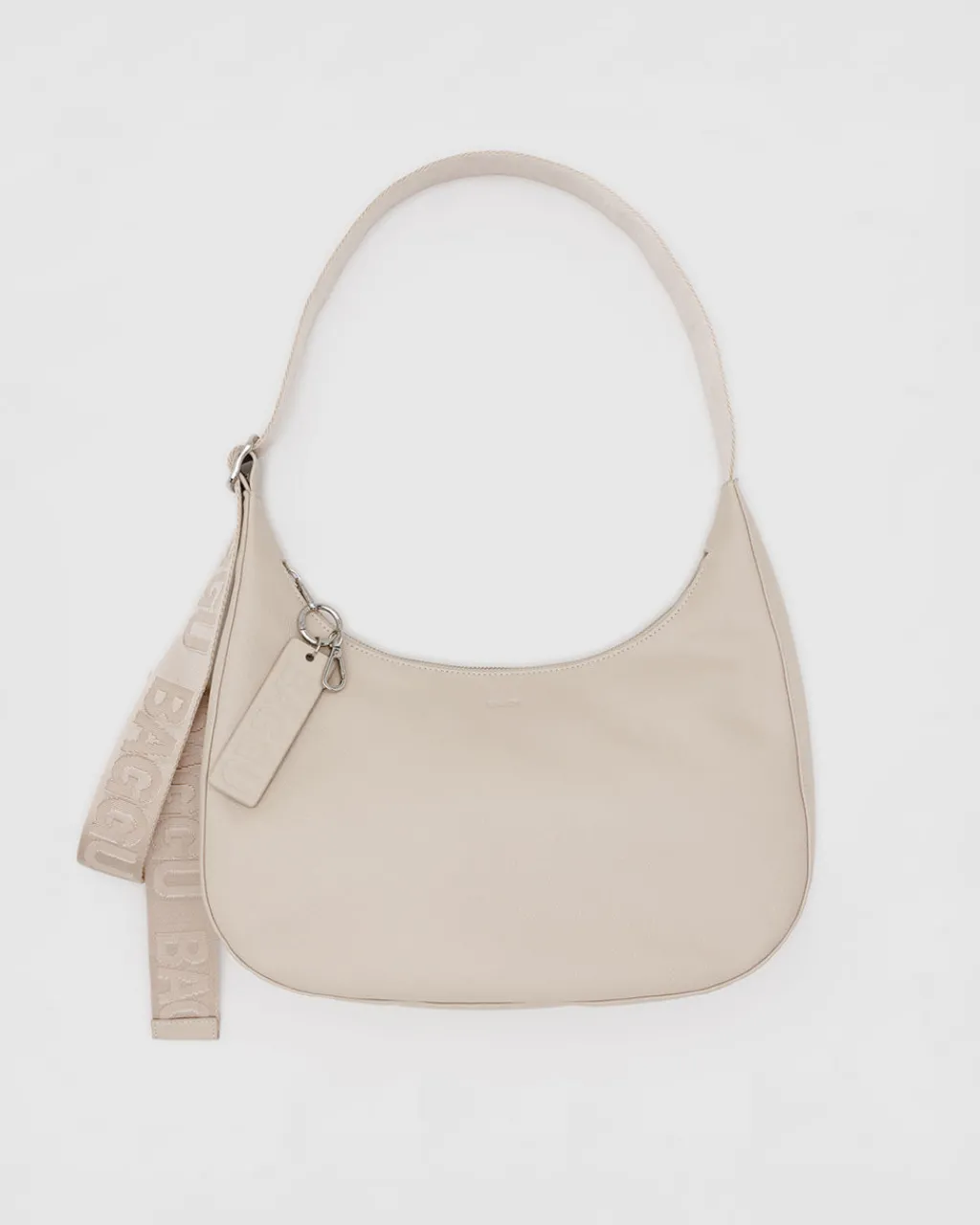 Baggu Medium Recycled Leather Crescent Bag - Stone Sale