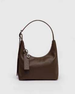 Baggu Mini Recycled Leather Shoulder Bag - Brown Hot