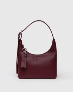 Baggu Mini Recycled Leather Shoulder Bag - Mahogany Clearance