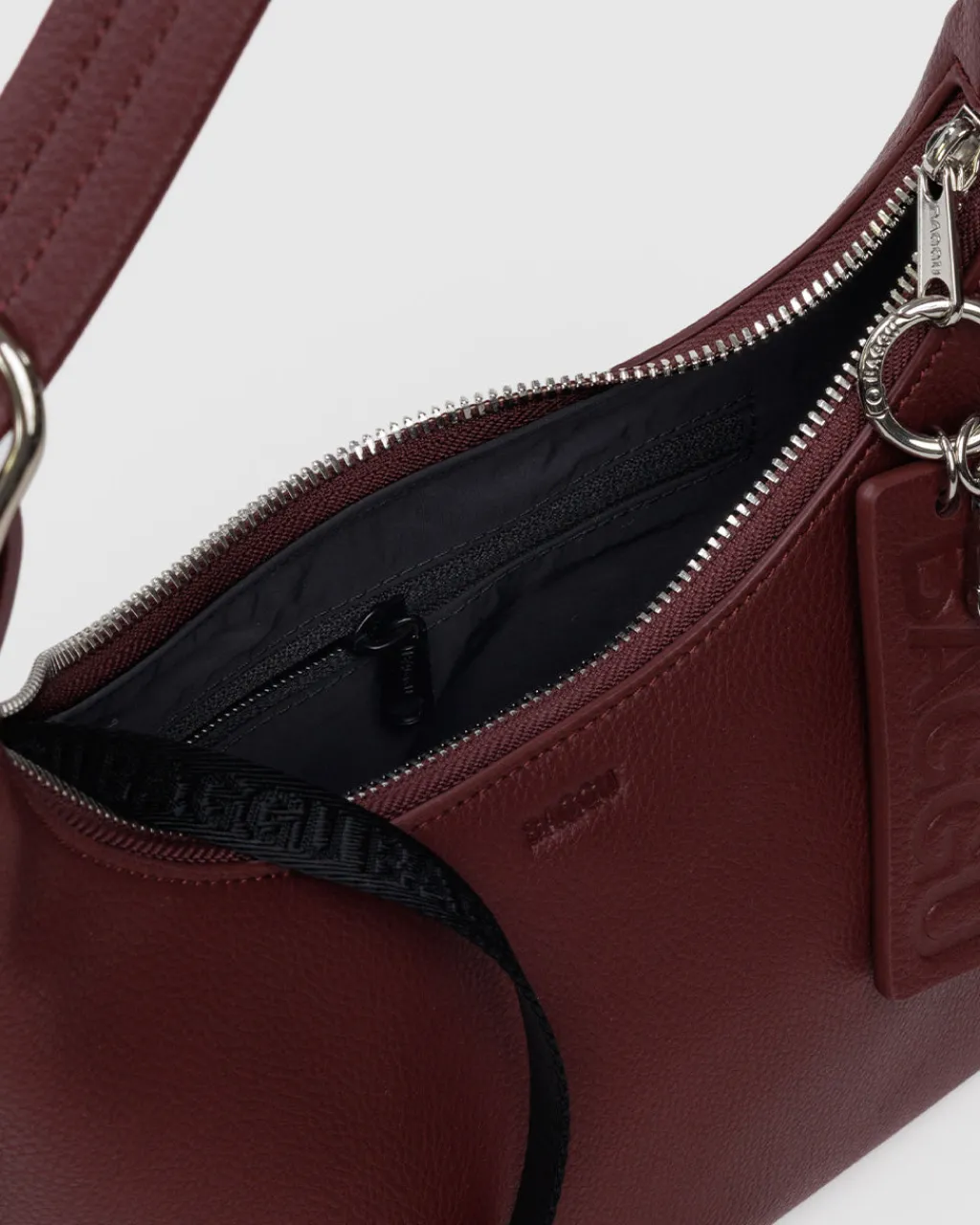 Baggu Mini Recycled Leather Shoulder Bag - Mahogany Clearance
