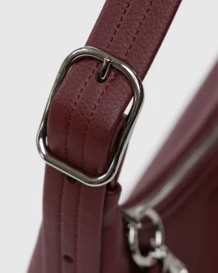 Baggu Mini Recycled Leather Shoulder Bag - Mahogany Clearance