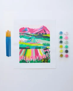 Paint Anywhere Mini Unframed Paint By Numbers - Flower Field New