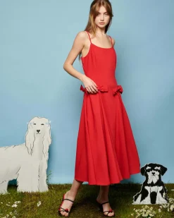 Sister Jane Minnie Bow Cami Dress - Carmin Red Hot