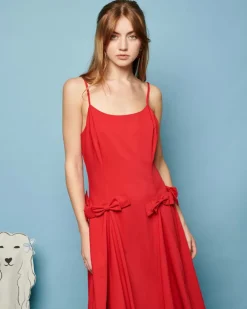 Sister Jane Minnie Bow Cami Dress - Carmin Red Hot