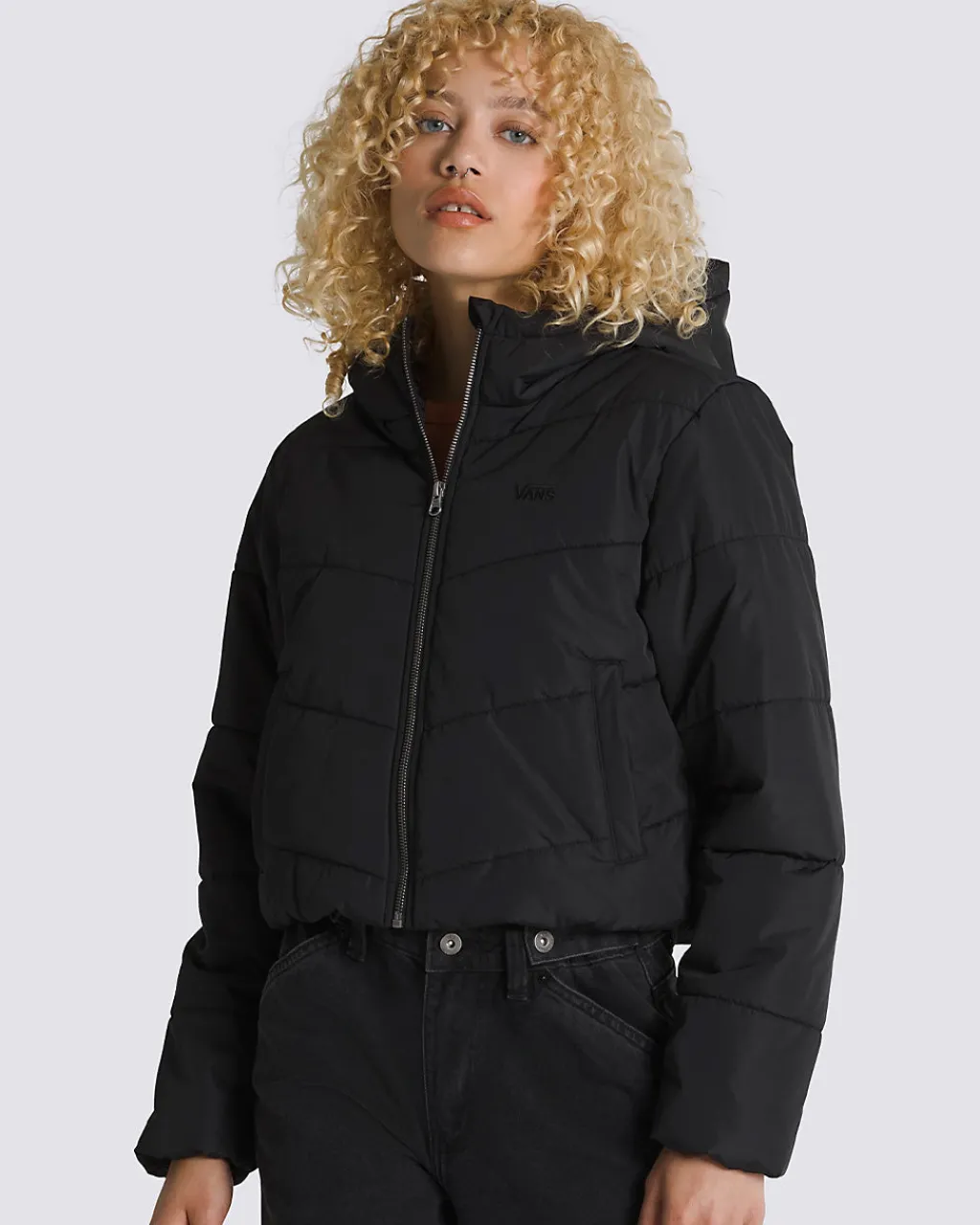 Vans MTE Aubrey Foundry Crop Puff Hood Jacket - Black Sale