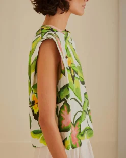 Farm Rio Off-White Summer Foliage T-Shirt Sale