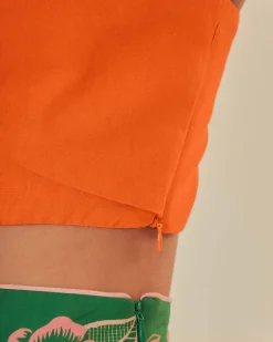 Farm Rio Orange Front Bow Top Sale