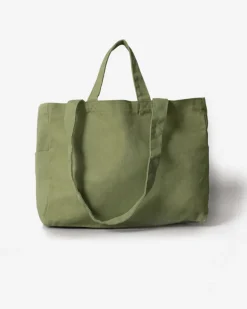 OMOM Organic Cotton Low Tote Bag - Green Clearance