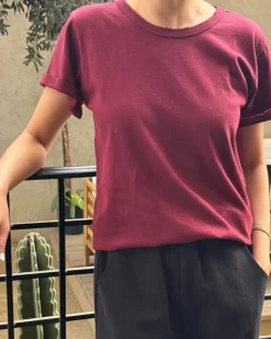 Le Bon Shoppe Organic Cotton Vintage Boy Tee - Burgundy
