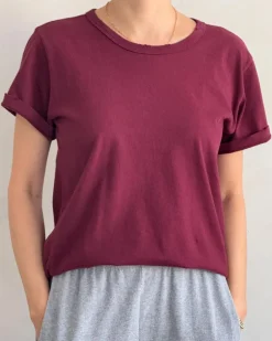 Le Bon Shoppe Organic Cotton Vintage Boy Tee - Burgundy