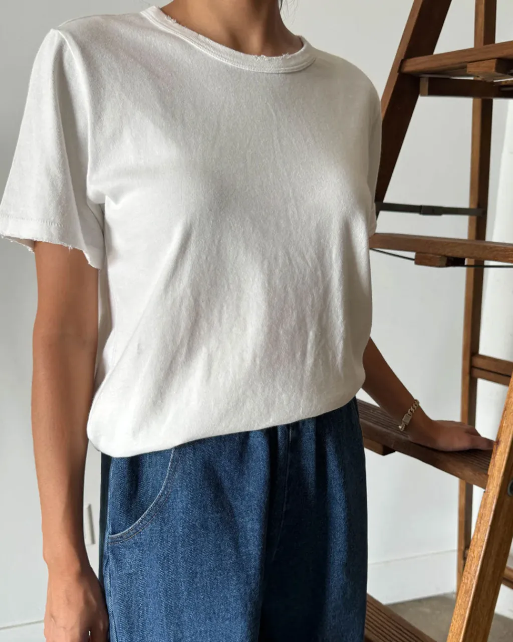 Le Bon Shoppe Organic Cotton Vintage Boy Tee - White Sale