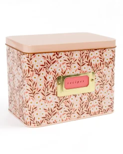 1canoe2 Tin Recipe Box Pink Daisy Outlet