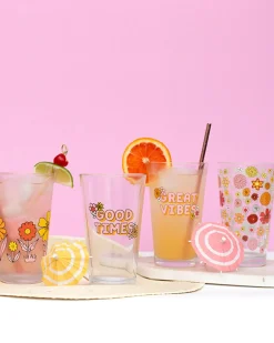 Talking Out Of Turn Pint Glass Set - Flower Power Outlet