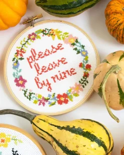 The Stranded Stitch Cross Stitch Kit Please Leave By Nine New