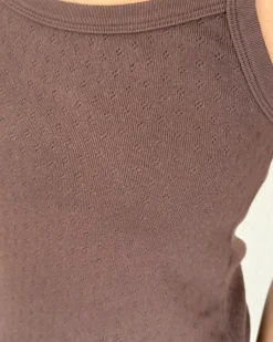 Le Bon Shoppe Pointelle Eve Cami - Chocolate Discount