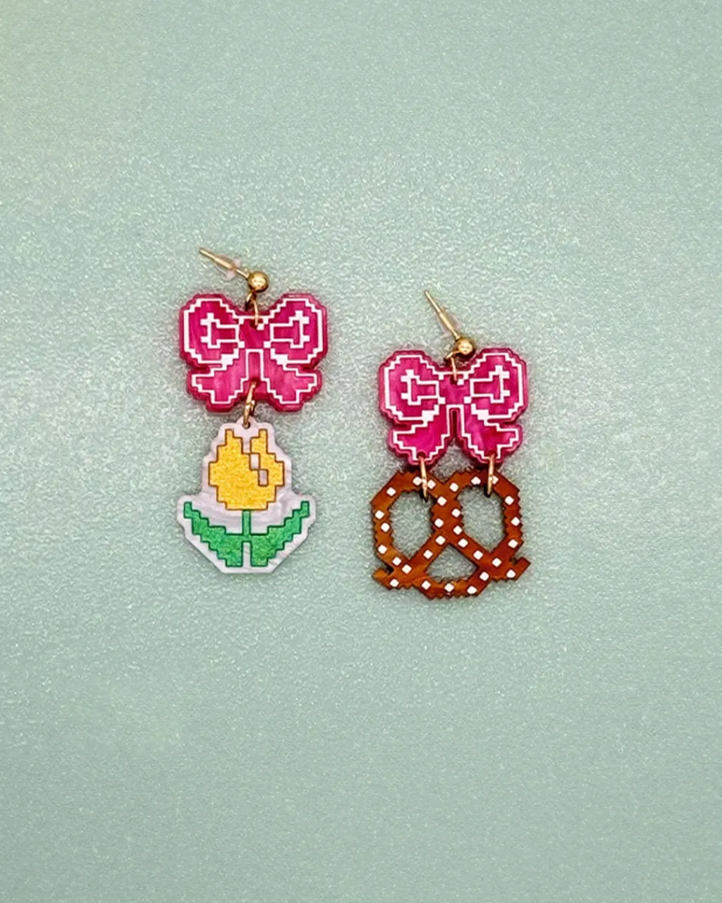 ban.do x Not Picasso Earrings Pretzel + Tulip New