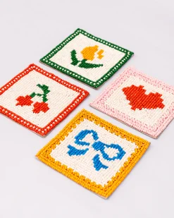 ban.do Beaded Coaster Set Quilt