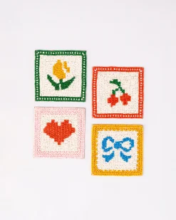 ban.do Beaded Coaster Set Quilt