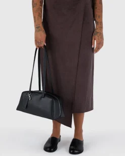 Baggu Recycled Leather Bowler Bag - Black Discount