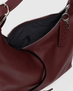 Baggu Recycled Leather Shoulder Bag - Mahogany Sale