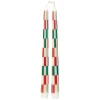 Talking Tables USA Red + Green Check Dinner Candles - Set of 2 Hot