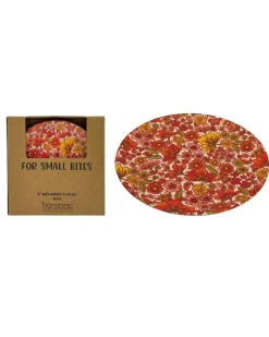 Transpac Retro Floral Appetizer Plates - Set Of 4